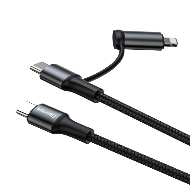 Baseus twins 2 in 1 cable Type-C to Type-C 60W Ip 20W Black