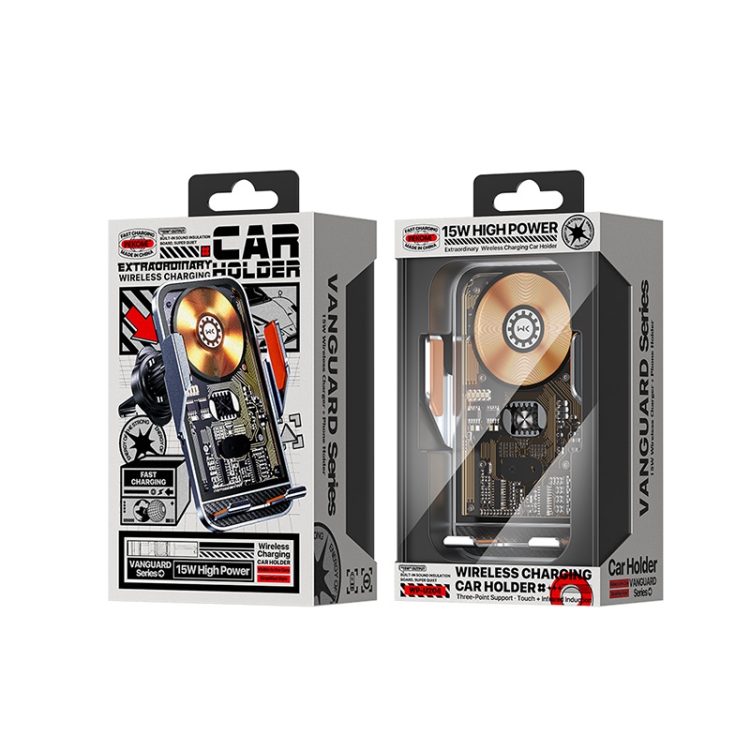 WEKOME WP-U204 先锋超凡15W无线充赛博朋克透明工业风汽车车载支架WP-U204