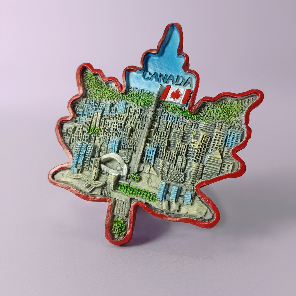 加拿大多伦多枫叶旅游纪念创意立体磁贴冰箱贴