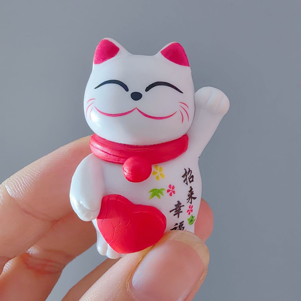 新年喜庆招财猫磁铁冰箱贴 卡通立体磁性留言帖留言板家居装饰贴