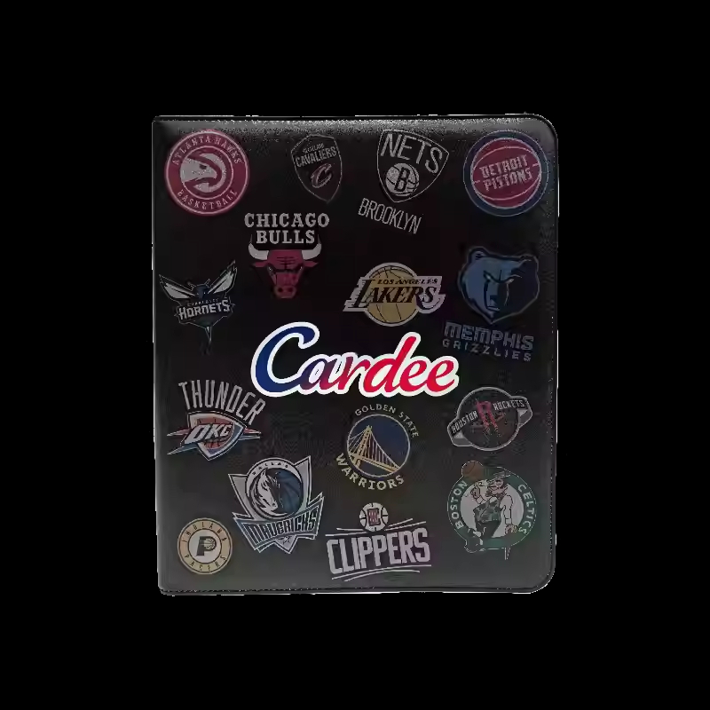 Cardee卡帝NBA授权队标主题卡册卡牌周边卡片收藏黑色活页九宫格