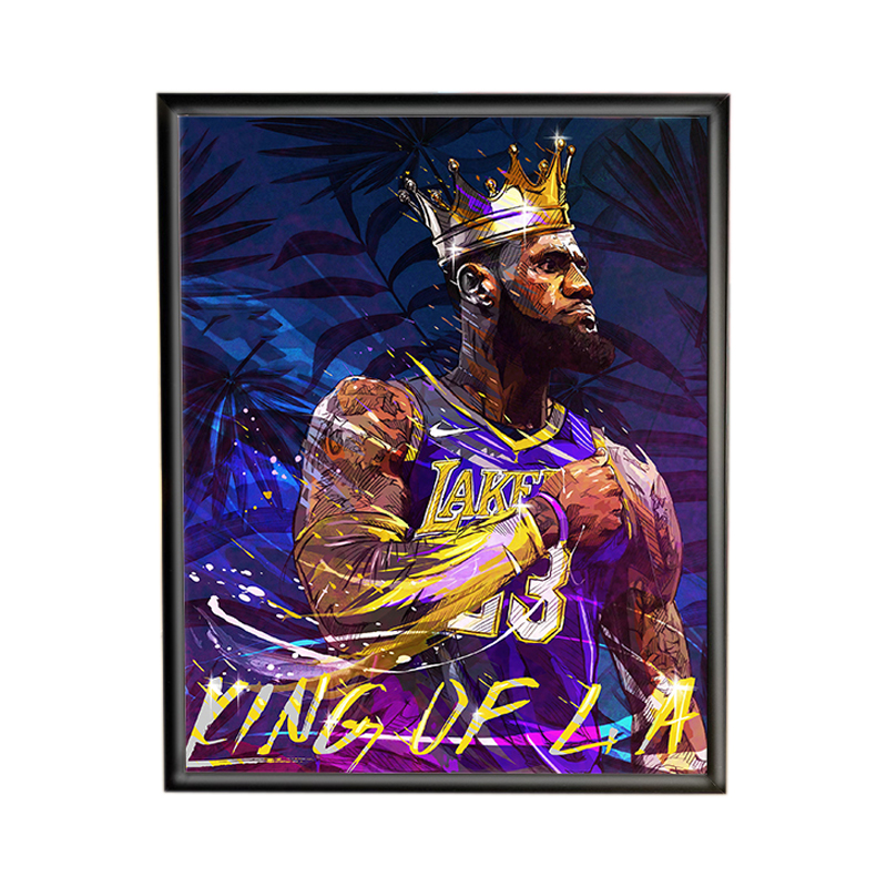 詹姆斯签名海报纪念相框摆件nba球星周边装饰画挂画手办生日礼物