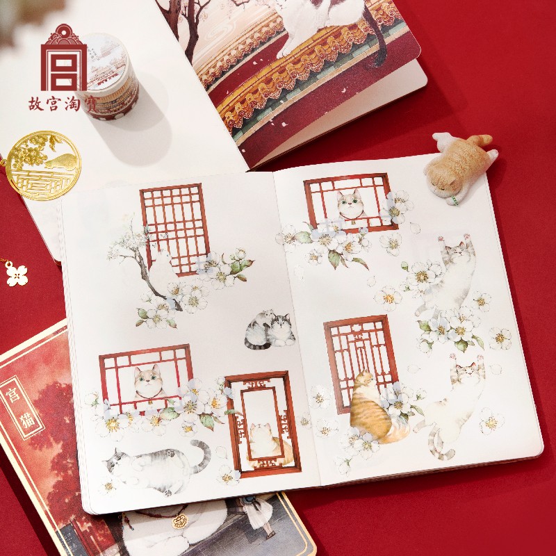 故宫淘宝｜宫猫笔记本书签礼盒博物馆文创官方女孩圣诞节生日礼物