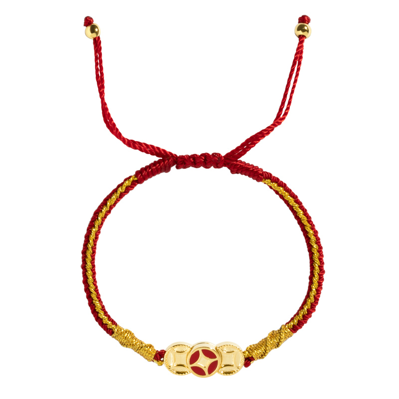 故宫淘宝｜狮子绣球连中三元红绳编织情侣手链红绳龙年本命年礼物