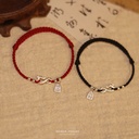 腾蛇化龙为晚足银手链女纯银本命年红手绳红绳新中式蛇年玄学礼物