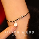 腾蛇化龙为晚足银手链女纯银本命年红手绳红绳新中式蛇年玄学礼物