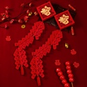 新年装饰福字挂件2025蛇年过年春节鞭炮挂饰家用室内墙上布置用品