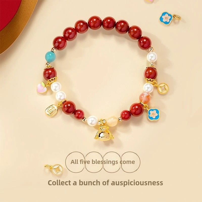 故宫淘宝｜吉运红绳手链博物馆文创蛇年新年本命年生日礼物女生