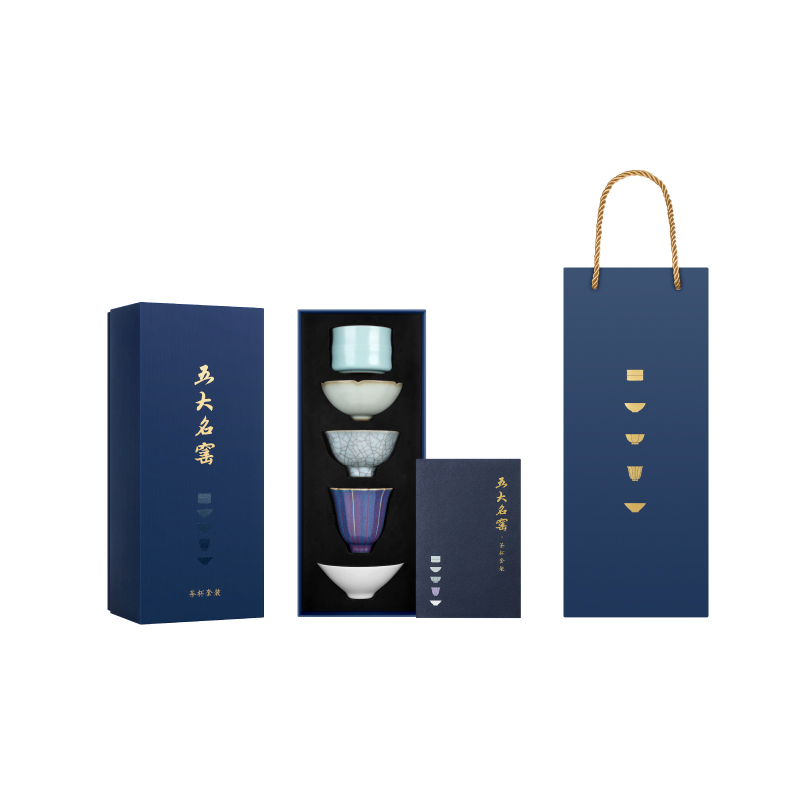 故宫淘宝｜五大名窑茶具茶杯套装博物馆文创伴手礼生日礼物男士 