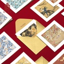 故宫淘宝｜织绣纹样博物馆文创生日新年春节贺卡中国风小卡片高级 