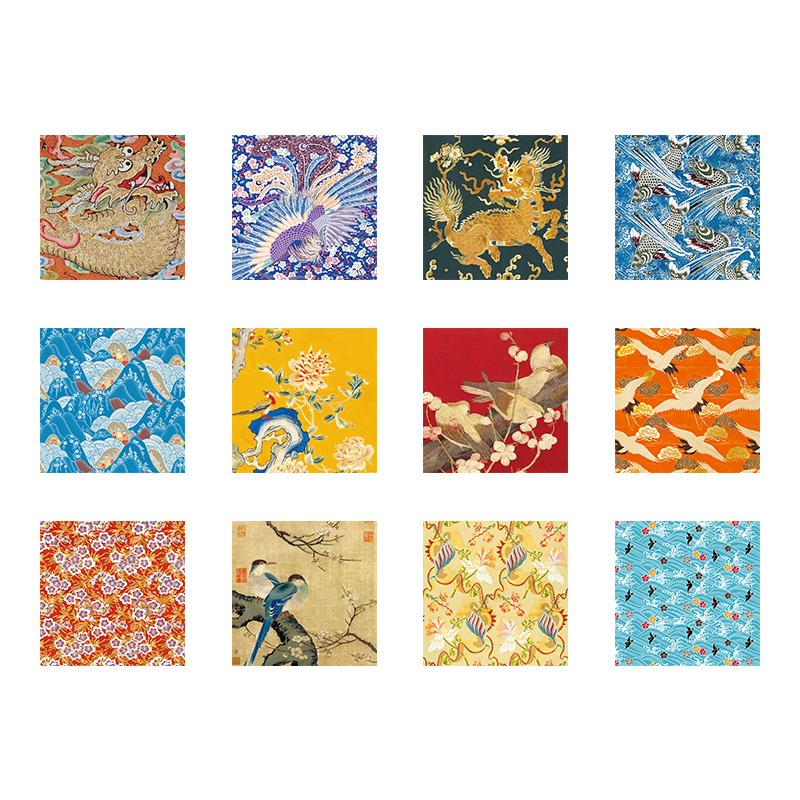 故宫淘宝｜织绣纹样博物馆文创生日新年春节贺卡中国风小卡片高级 