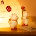 故宫淘宝｜天作之合如意猫摆件文创婚礼结婚订婚新婚礼物送新人