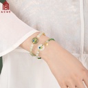 故宫淘宝｜千里江山和田玉平安扣手串文创中式生日三八妇女节礼物