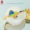 故宫淘宝｜千里江山和田玉平安扣手串文创中式生日三八妇女节礼物