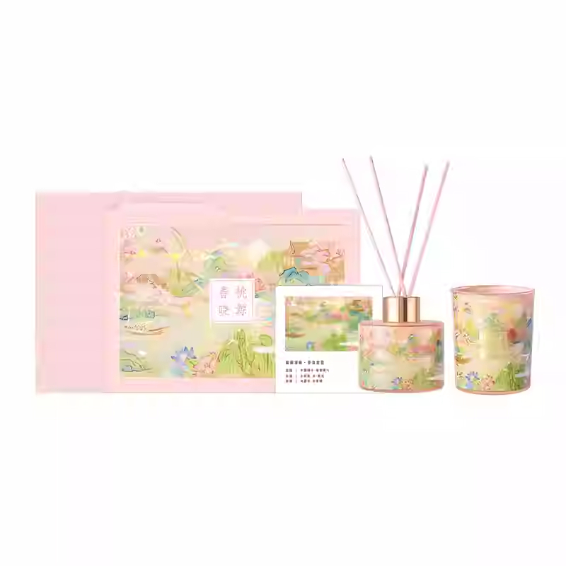 故宫淘宝｜空山新雨桂花香薰蜡烛礼盒卧室女生淡香生日三八节礼物