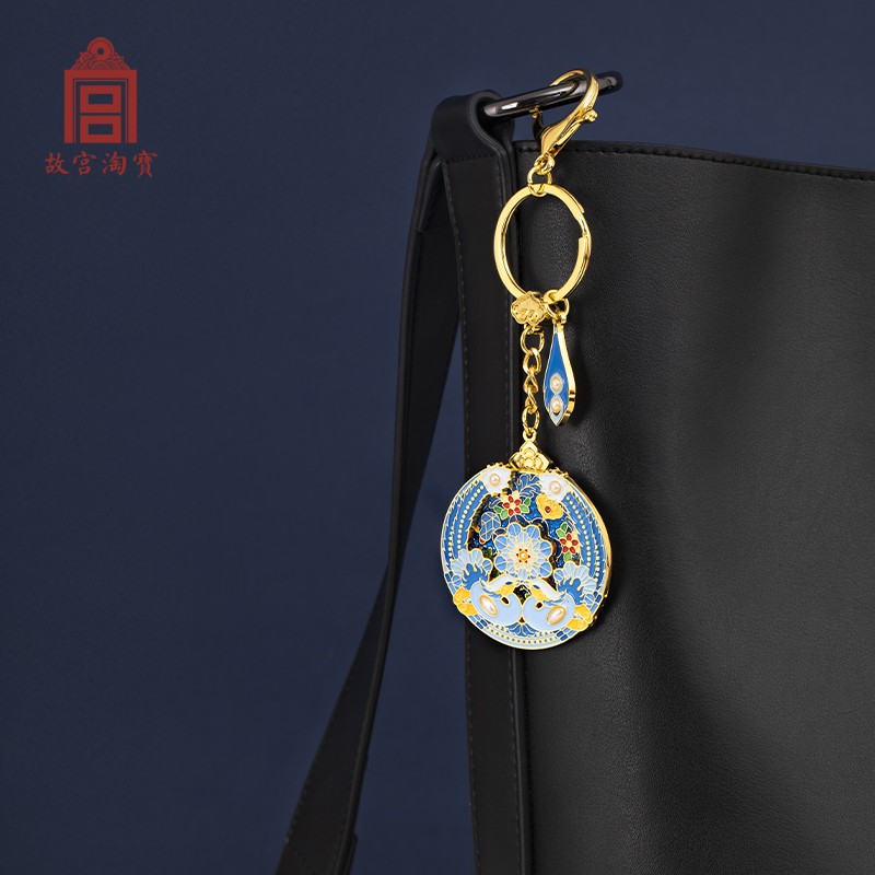 故宫淘宝｜点翠流金珐琅钥匙扣汽车书包挂件国风文创钥匙链女精致