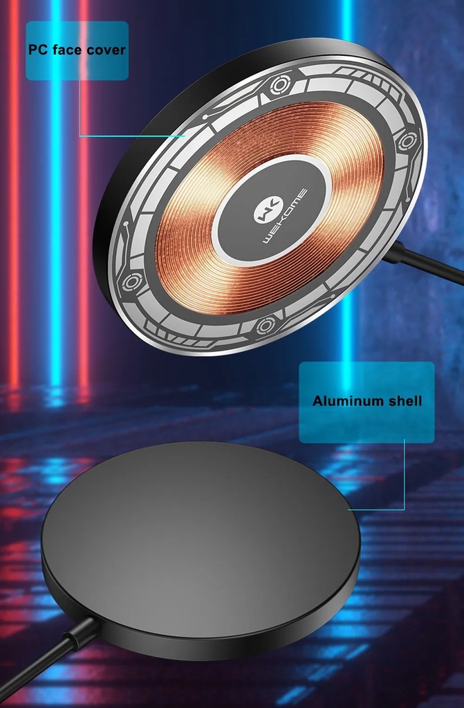 WEKOME WP-U99 磁吸无线车载充电器 15W (with TYC cable)