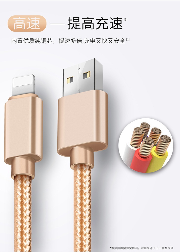 适用苹果数据线尼龙编织快充X手机通用8代iPhone充电线6splus多色