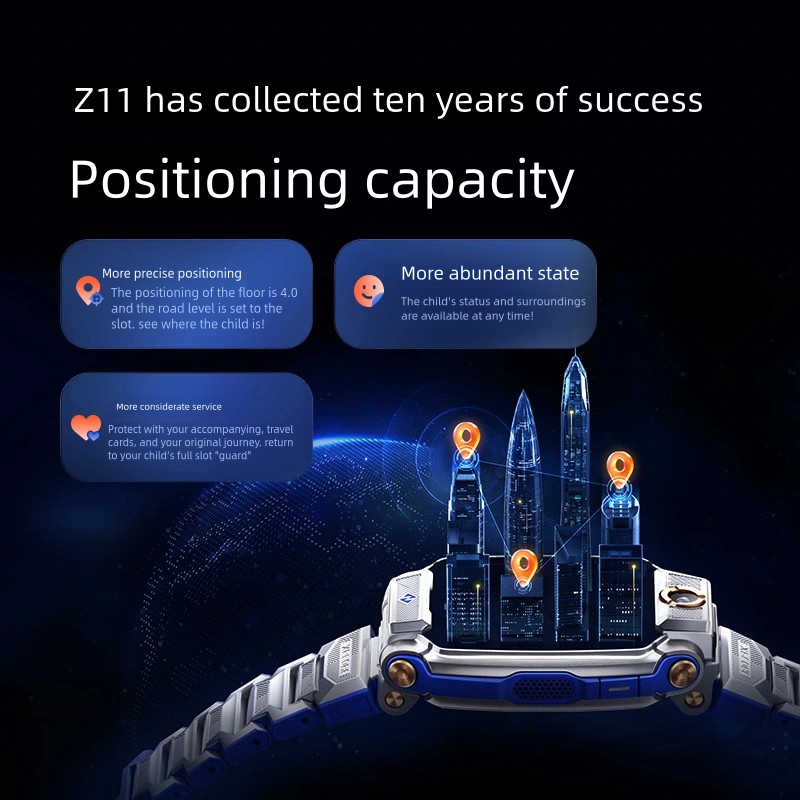 Imoo Phone Watch Z11 Children's Smart Waterproof Positioning Latest Youth Edition Flip Dual Camera Swimming Grade Waterproof Boys and Girls