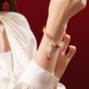 故宫淘宝｜福上加福和田玉多宝水晶手串红玛瑙红绳手链母亲节礼物