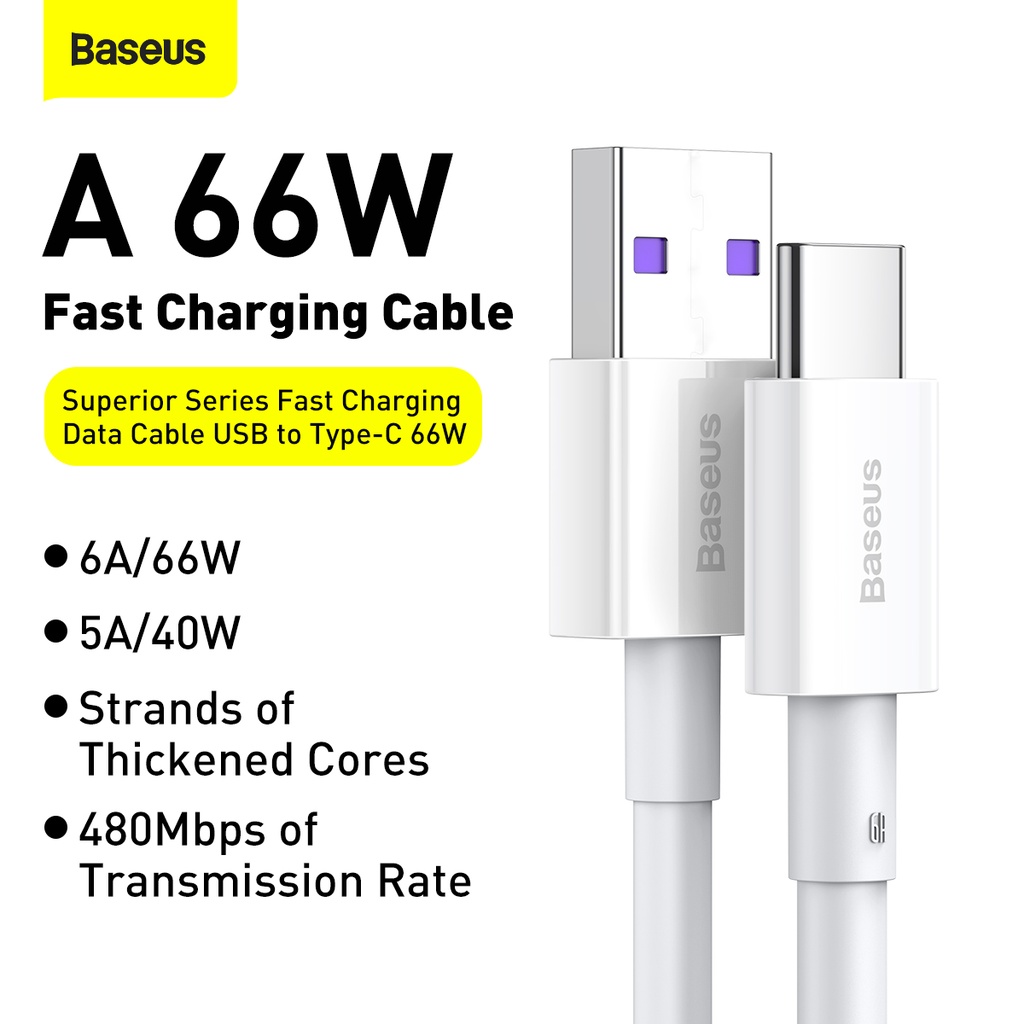 Baseus Superior Series Fast Charging Data Cable USB to Type-C 66W 2m