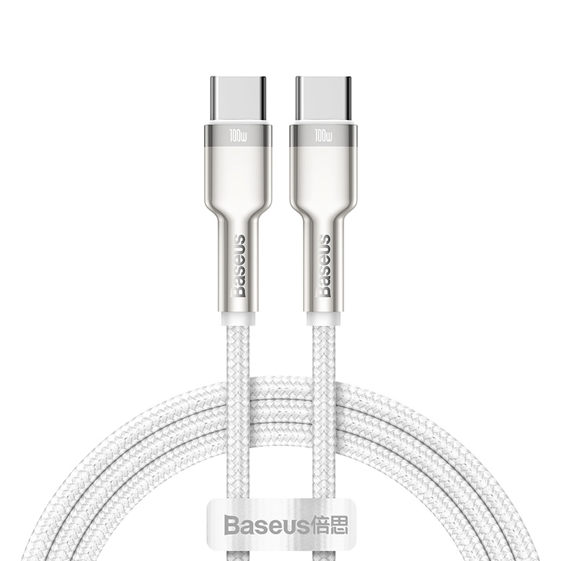 Baseus Cafule Metal Data Cable Type-C to Type-C 100W 2m White